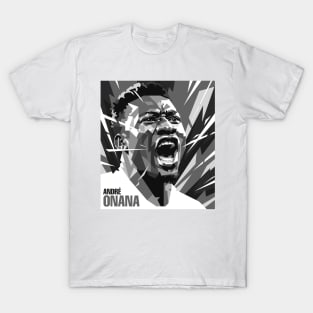 Andre Onana Illustration in Grayscale T-Shirt